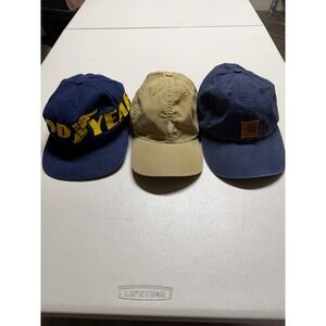 CARHARTT POLO GOODYEAR HAT BUNDLE LOT OF THREE.